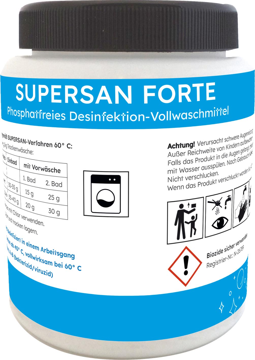 SuperSan forte Phosphatfreies Desinfektions-Vollwaschmittel 450g